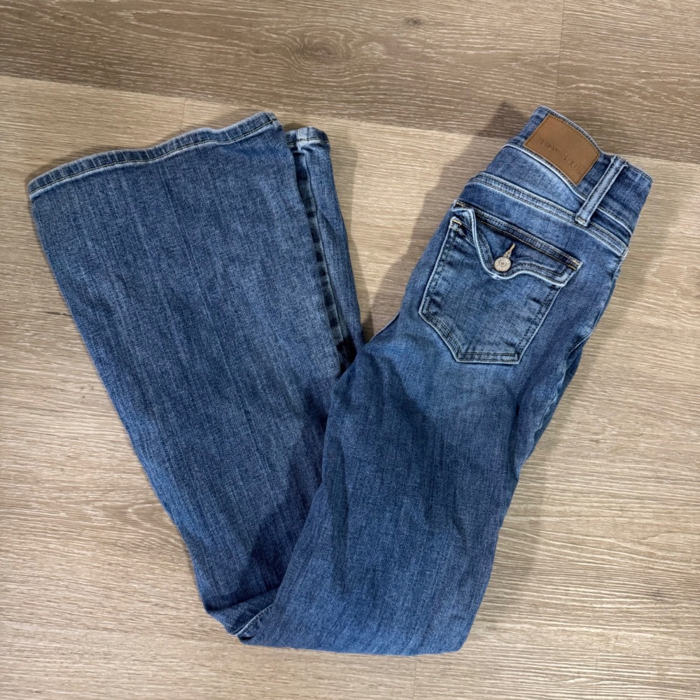 Judy Blue Flare Jeans Womens 3/26 Blue JB82630MD-CO High Rise Stretch Denim